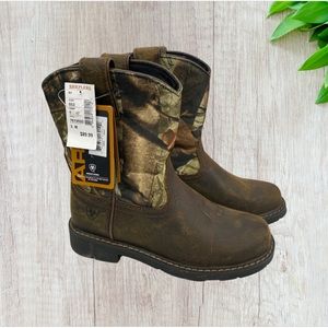 Ariat Children’s Heritage Sierra Camo Pull On Western Boots (Kids size 3)